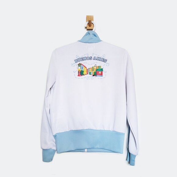 Adidas Argentina Buenos Aires Soccer White and Blue Firebird Tracksuit - Size M - Picture 2 of 9